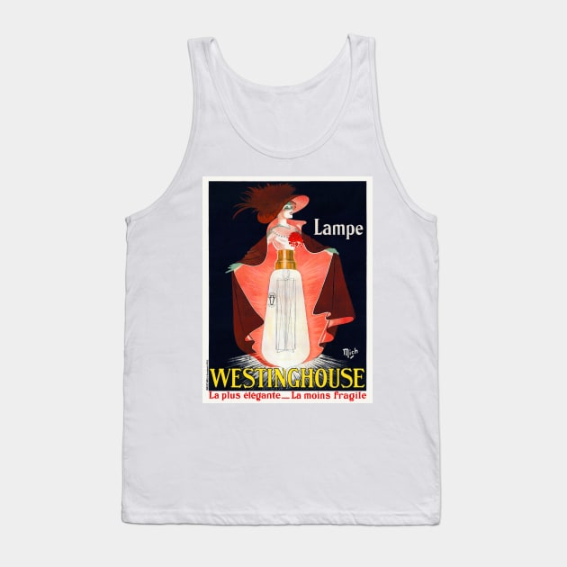 Lampe Westinghouse France Vintage Poster 1912 Tank Top by vintagetreasure